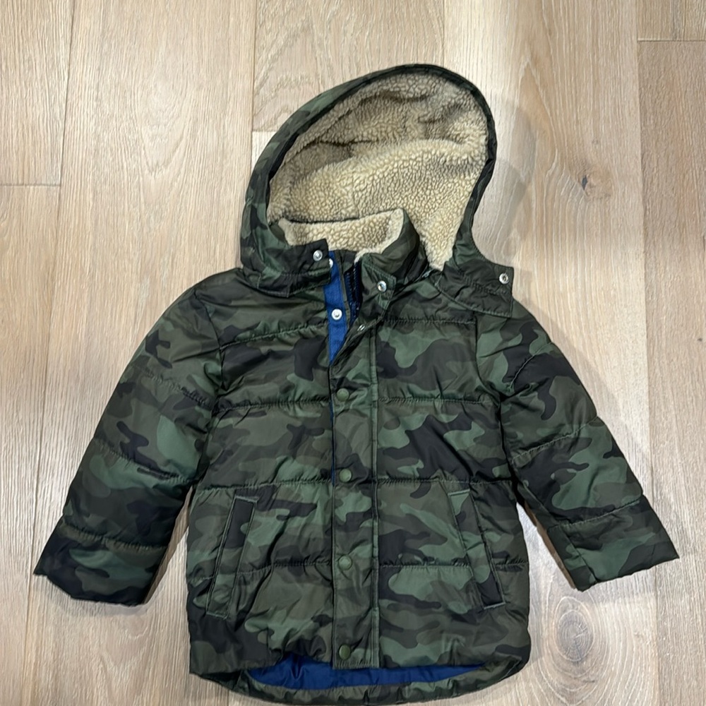 Baby Gap Toddler Boys Cold Control Max Parka in Camo Print; Sz 3T